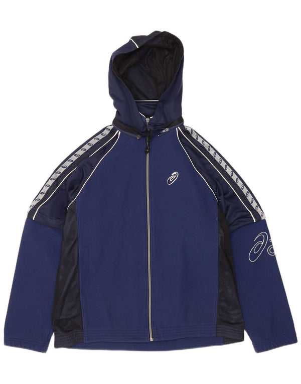 Ανδρική αθλητική φόρμα με κουκούλα Asics Top Jacket μεγάλο μπλε χρώμα