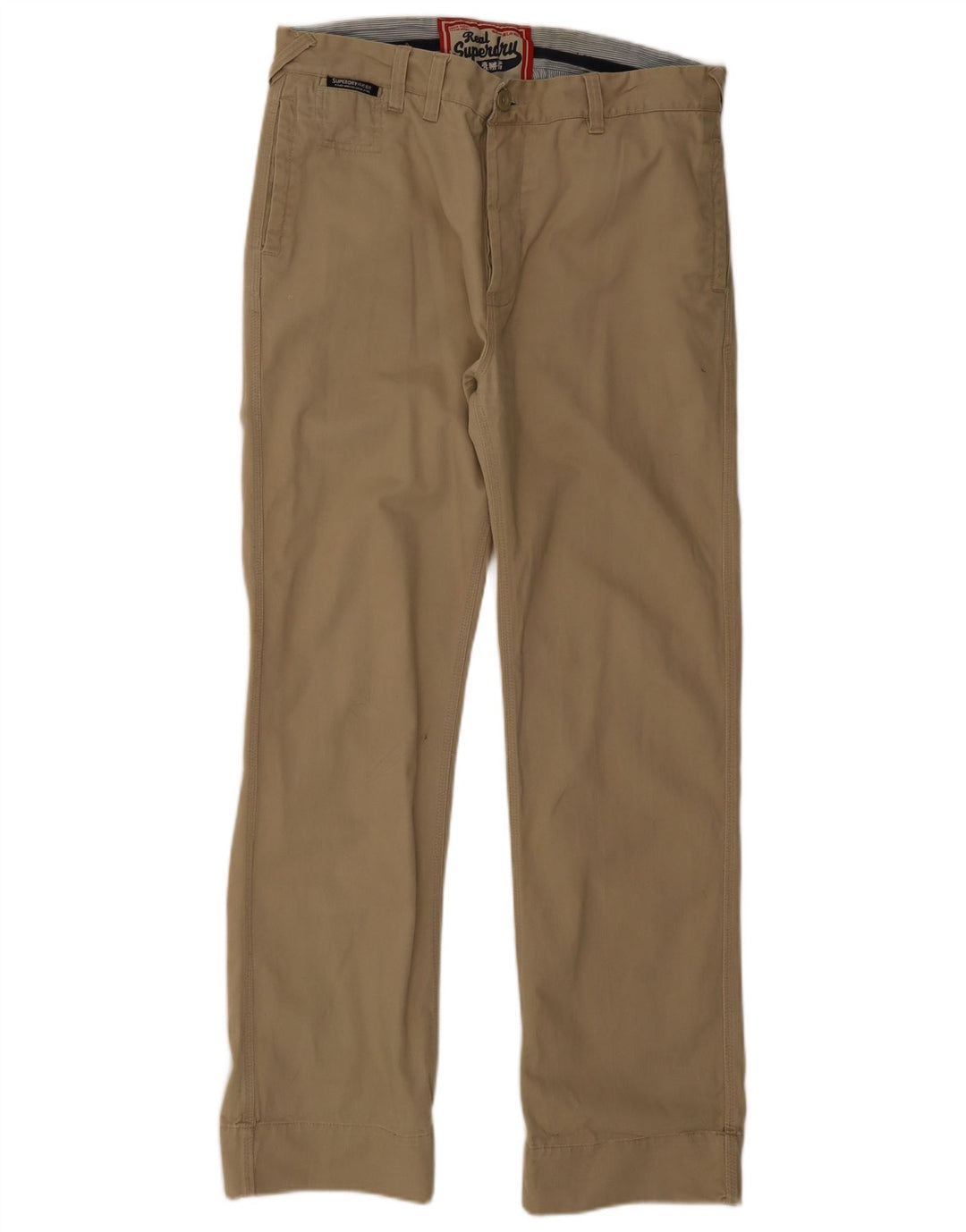 Ανδρικό ίσιο παντελόνι Chino Superdry W34 L32 Beige