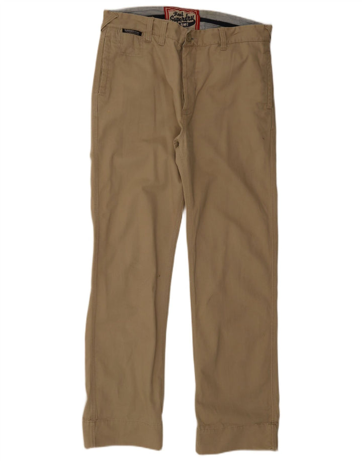 Ανδρικό ίσιο παντελόνι Chino Superdry W34 L32 Beige