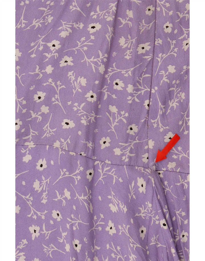 Zara Γυναικεία Μίνι Φούστα Μεσαία W28 Μωβ Floral Viscose
