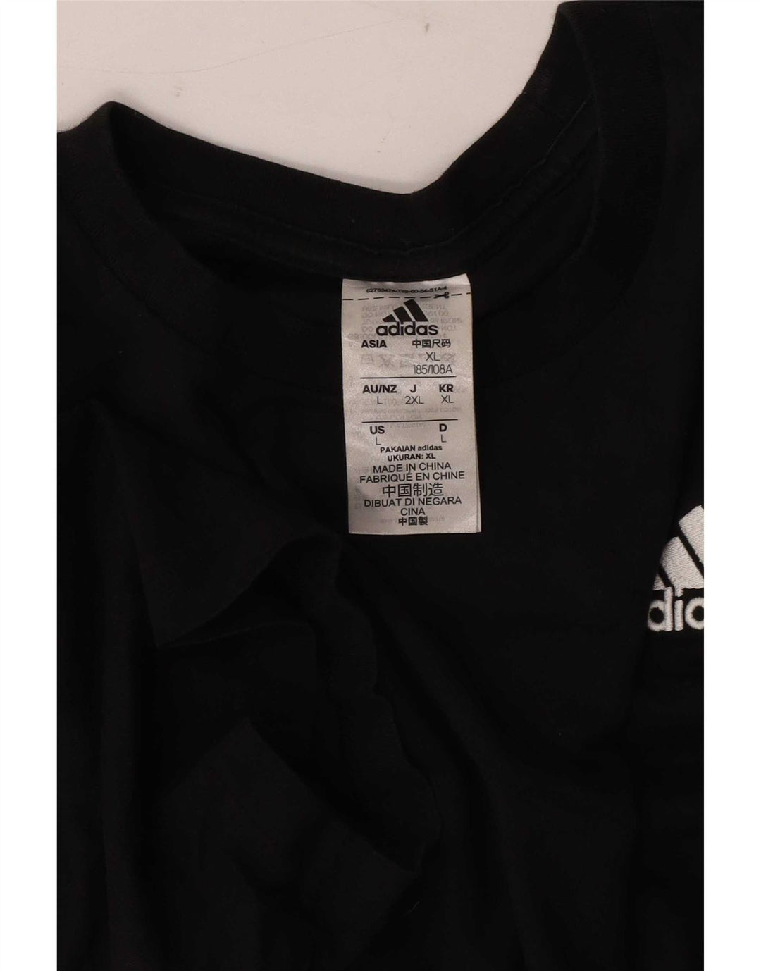 Ανδρικό T-Shirt Adidas Top μεγάλο μαύρο βαμβακερό