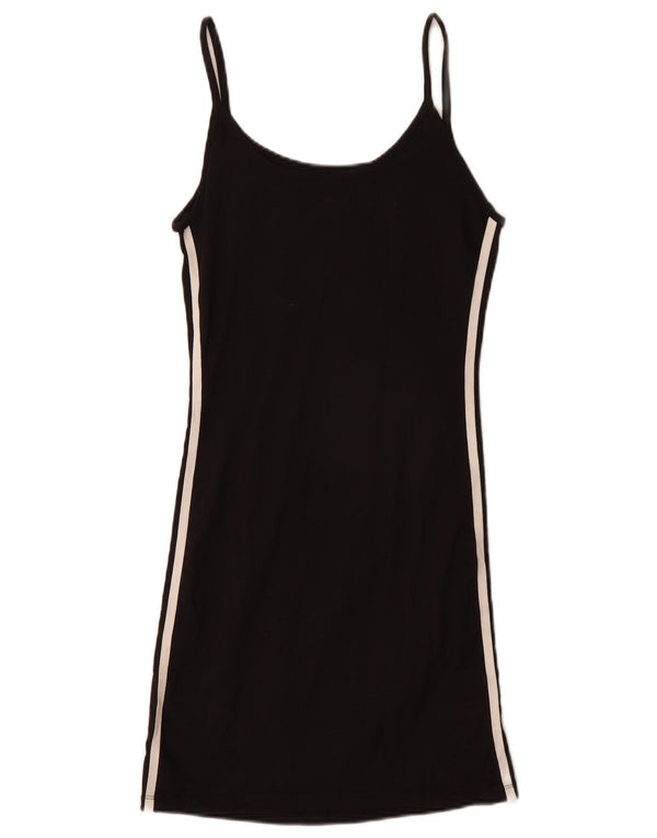 Adidas Γυναικείο Bodycon Φόρεμα UK 10 Μικρό μαύρο βαμβακερό