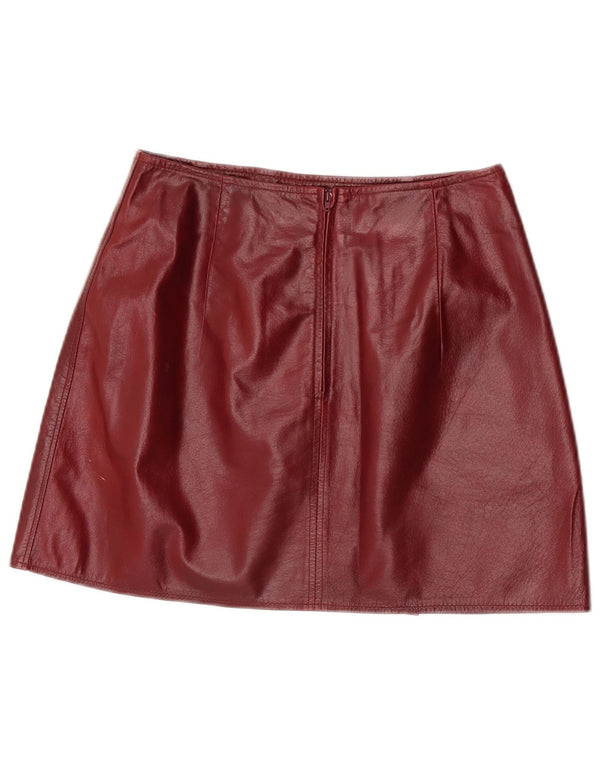 Γυναικεία Μίνι Δερμάτινη Φούστα Conbipel IT 44 Medium W27 Maroon Leather