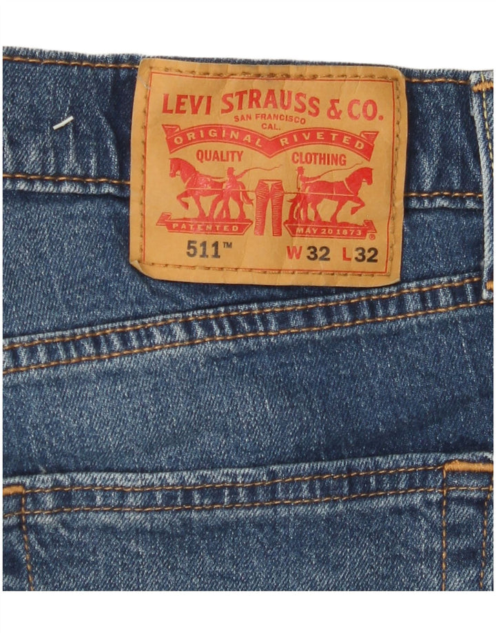 LEVI'S Ανδρικό 511 Slim Jeans W32 L32 Μπλε Βαμβακερό