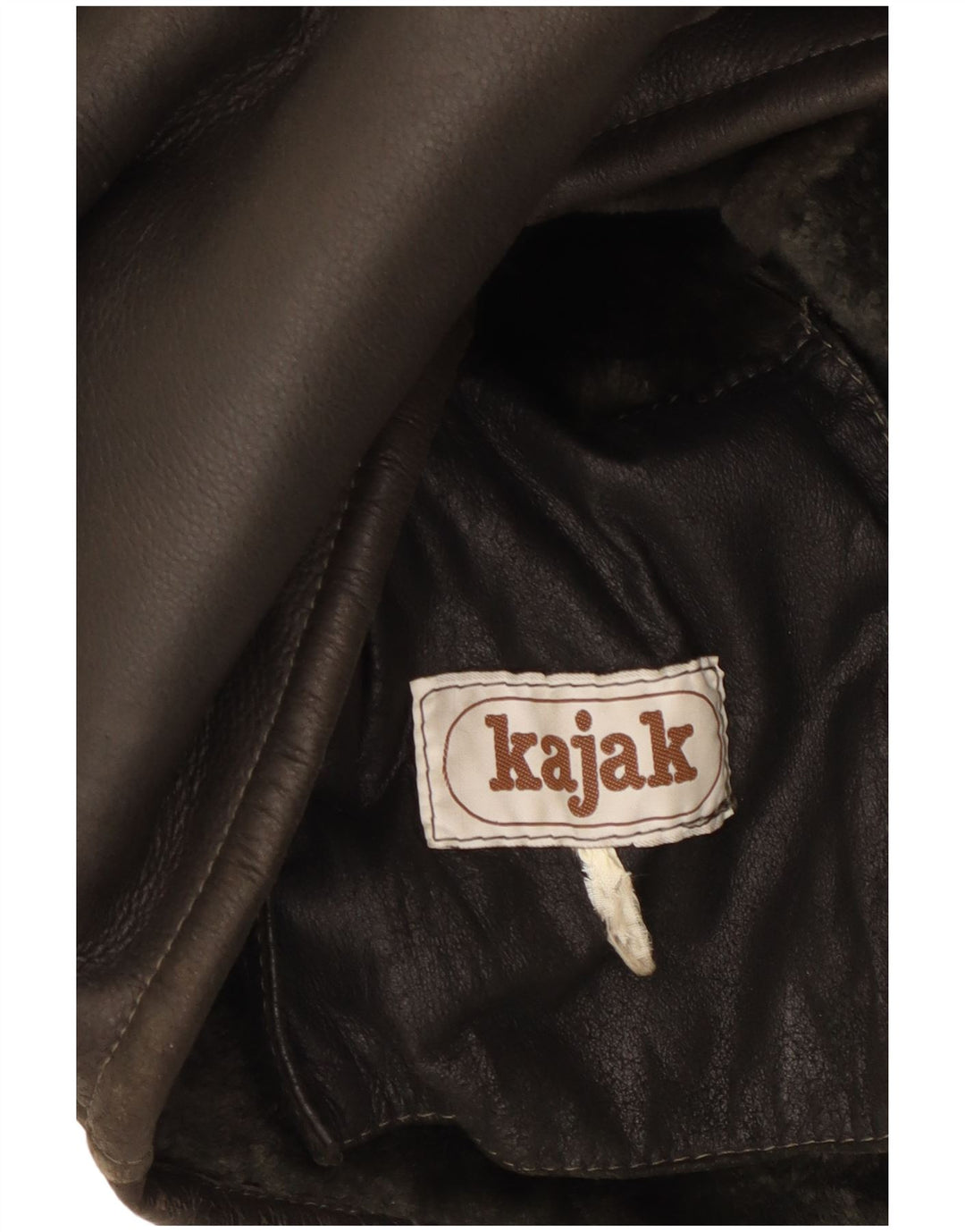 VINTAGE Γυναικείο Shearling Jacket UK 16 Large Μαύρο