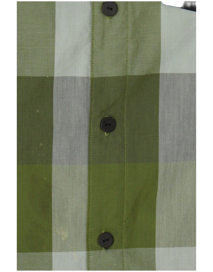 Ανδρικό πουκάμισο Adidas UK 40/42 Μεσαίο Πράσινο Check Polyester