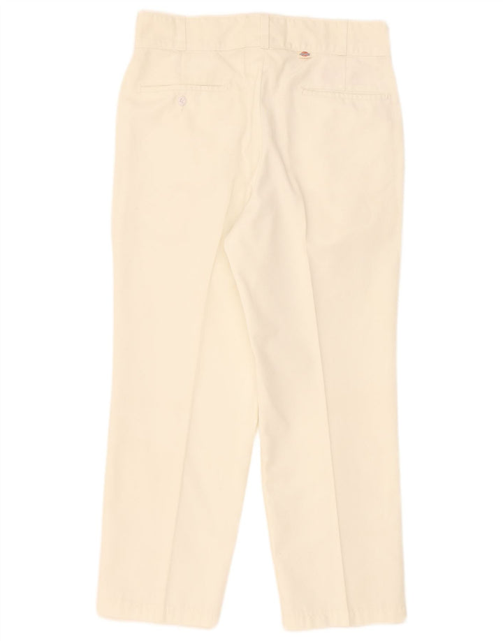 Dickies Γυναικείο ίσιο παντελόνι Chino W34 L26 Λευκό πολυεστέρα