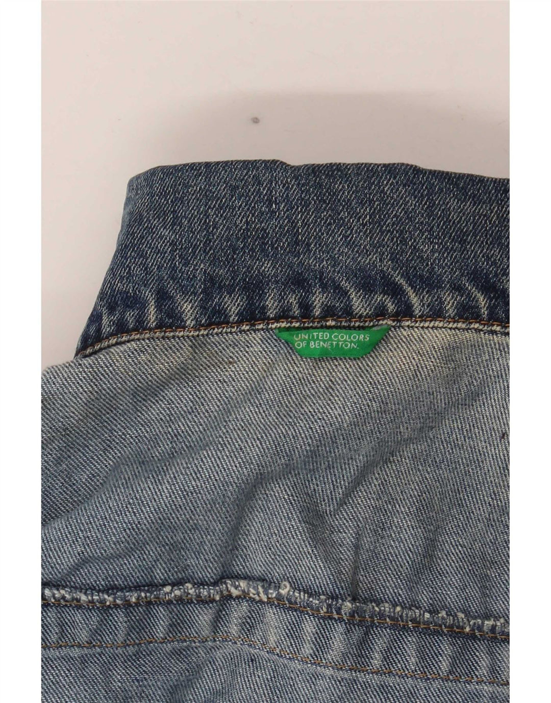 Ανδρικό τζιν μπουφάν Benetton UK 40 Large Blue