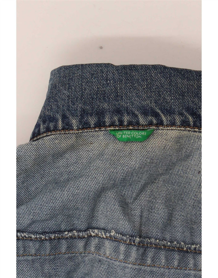Ανδρικό τζιν μπουφάν Benetton UK 40 Large Blue