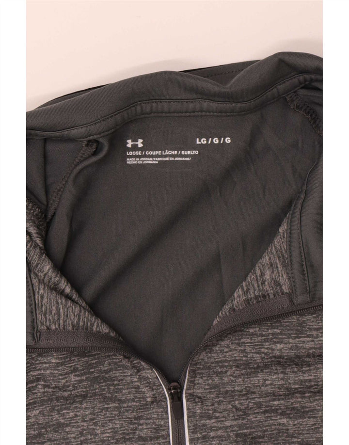 Ανδρική φόρμα πουλόβερ με φερμουάρ Under Armour Top Large Grey Colourblock