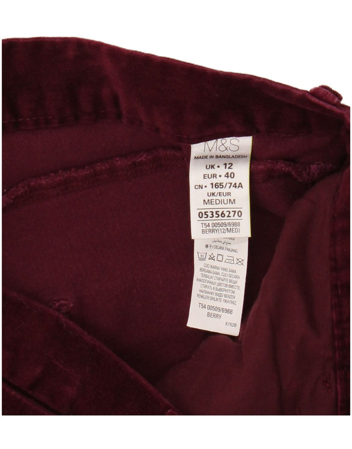 Γυναικεία Casual Παντελόνια Marks & Spencer UK 12 Medium W32 L30 Burgundy