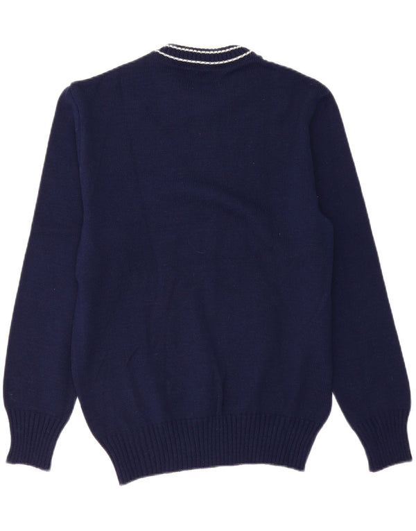 Ανδρικό πουλόβερ VINTAGE Crew Neck Jumper IT 52 Large Navy Blue Πολυακρυλικό