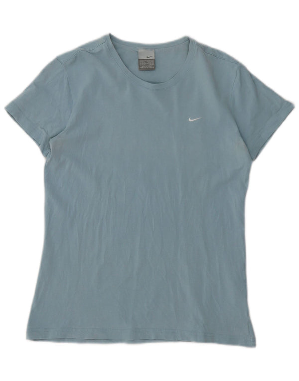 Γυναικείο T-Shirt NIKE Top UK 10/12 Medium Blue Synthetic