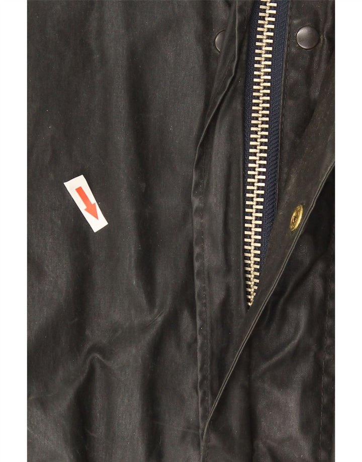 Ανδρικό Βαμβακερό παλτό Barbour Border UK 36 Small Black