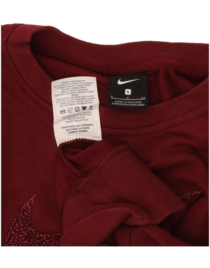 Γυναικεία φούτερ NIKE γραφικών υπερμεγέθης, Jumper UK 10 Small Maroon