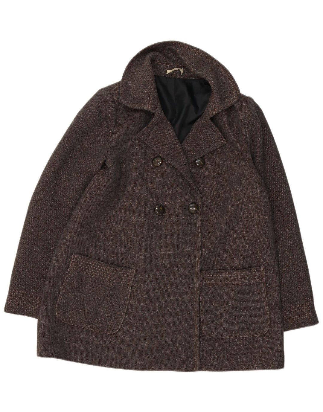 Vintage Γυναικείο Παλτό Μπιζέλι UK 18 XL Καφέ