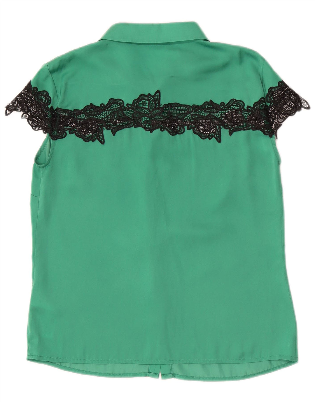 Guess Γυναικεία κοντομάνικη μπλούζα UK 10 Small Green Polyester