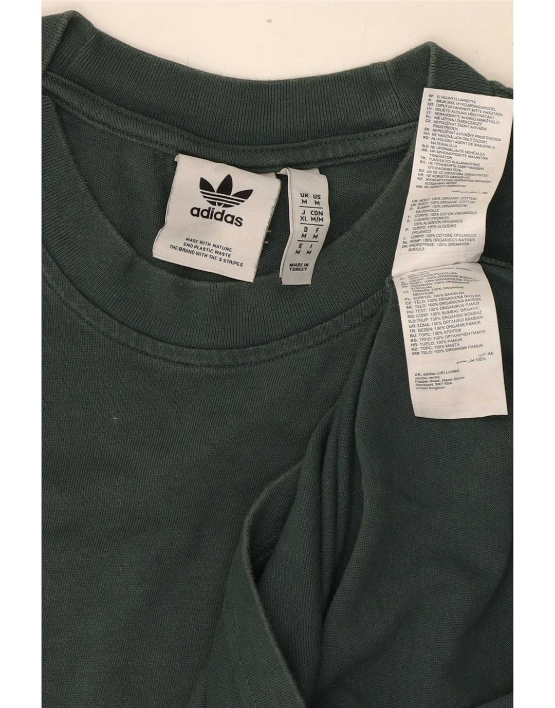 Ανδρικό T-Shirt Adidas Top Μεσαίο πράσινο βαμβακερό