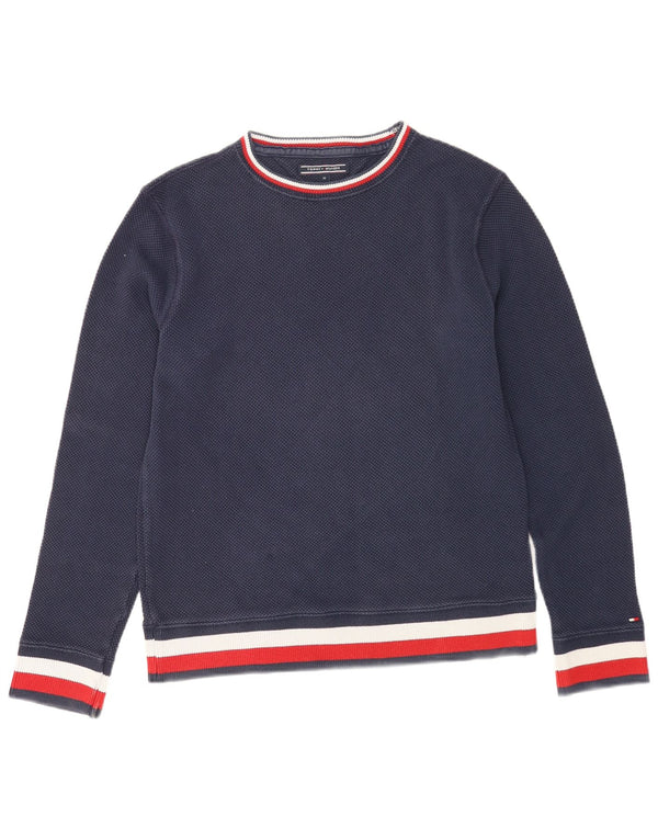 Ανδρικό πουλόβερ Tommy Hilfiger Boat Neck Jumper Medium Navy Blue Cotton