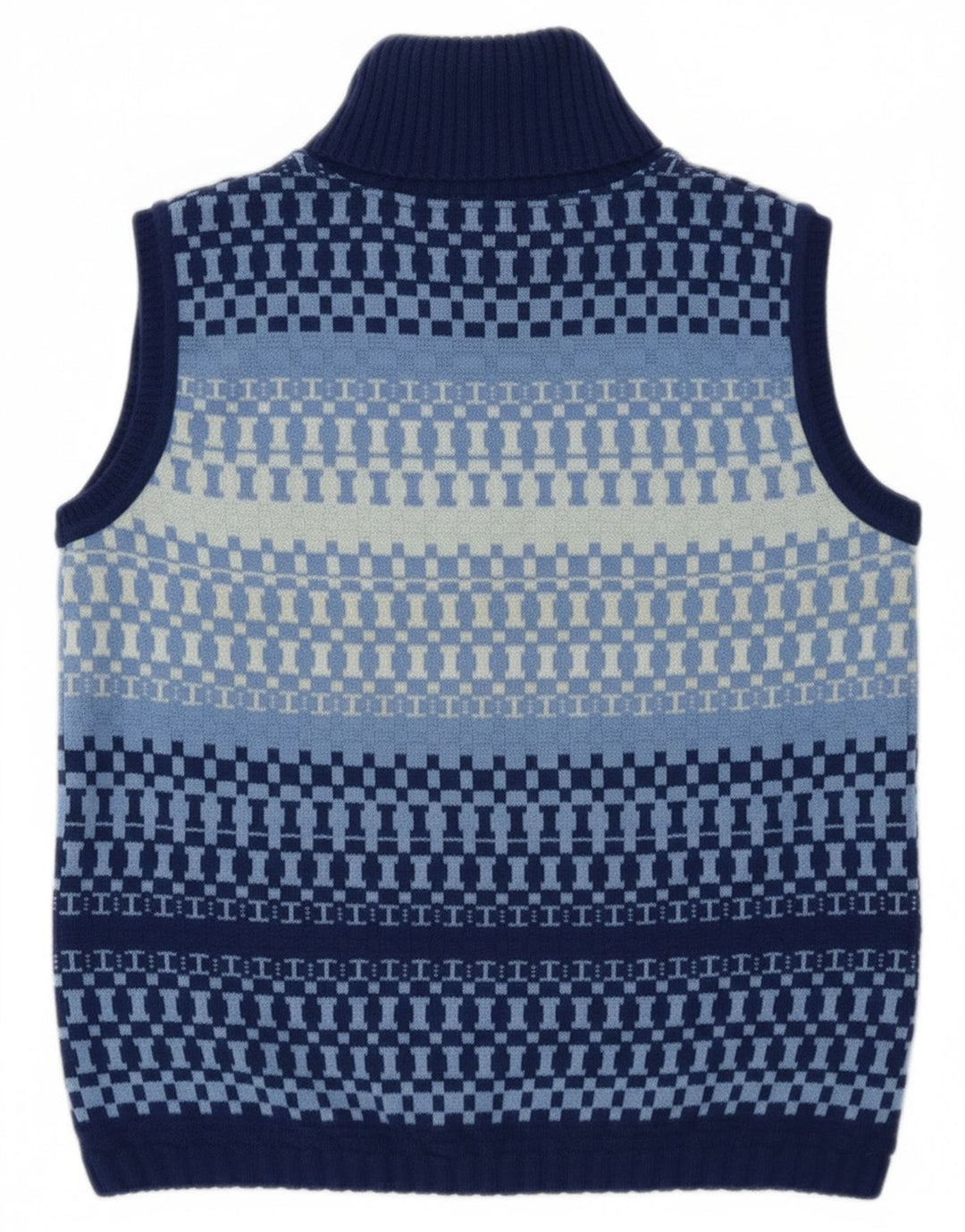 Redok Γυναικείο Crop Roll Γιλέκο Tank Top UK 12 Medium Blue Geometric