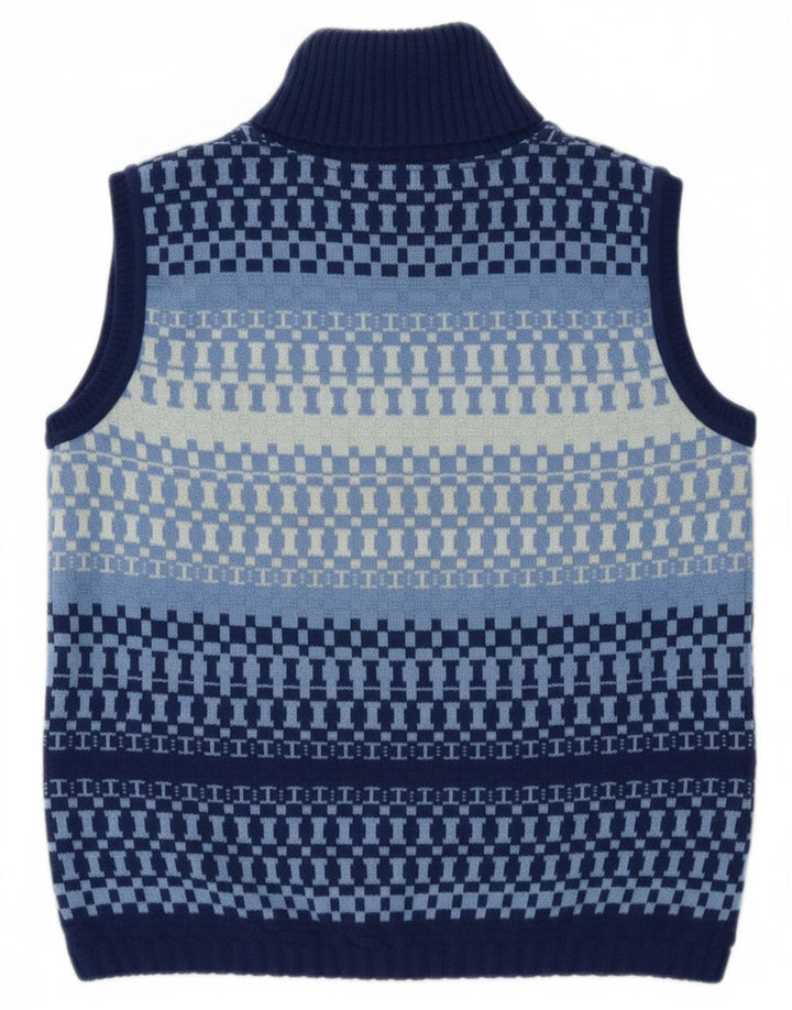 Redok Γυναικείο Crop Roll Γιλέκο Tank Top UK 12 Medium Blue Geometric