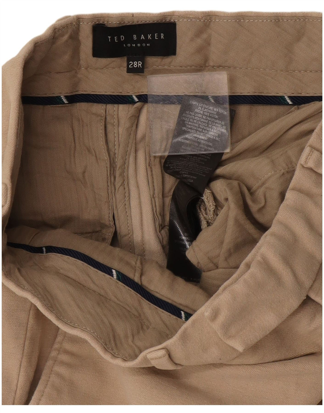 Γυναικείο ίσιο παντελόνι Ted Baker W28 L29 Μπεζ βαμβακερό