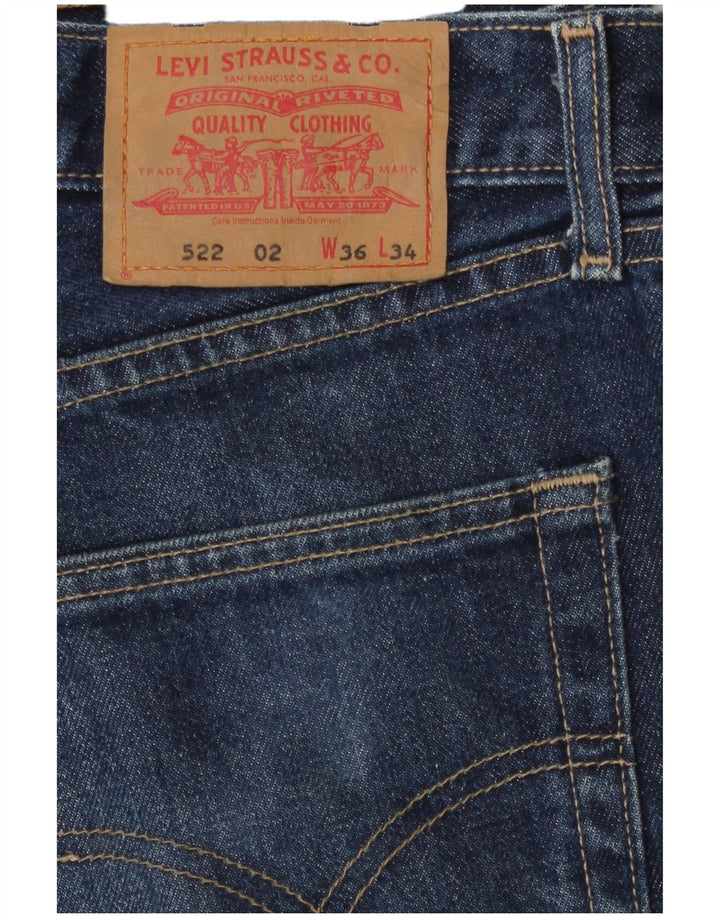 Levi's Mens 522 Straight Jeans W36 L27 Navy Blue