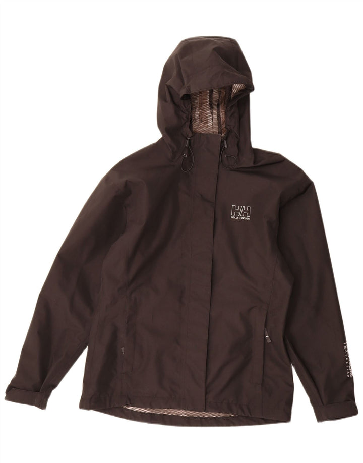 Helly Hansen Γυναικείο μπουφάν βροχής με κουκούλα UK 14 Μεσαίο μαύρο πολυεστέρα