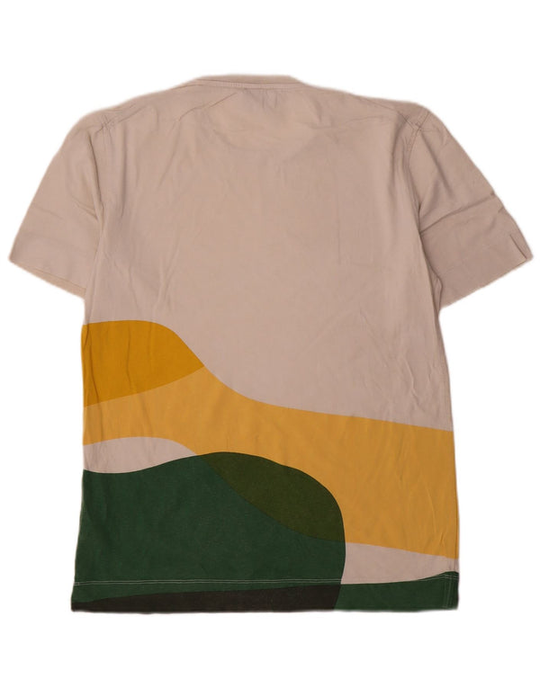 Ανδρικό T-Shirt Jigsaw Top Small White Colourblock Βαμβακερό
