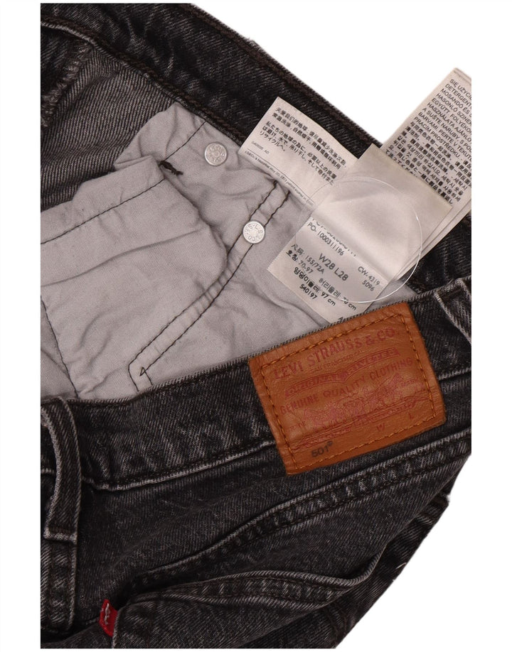 Levi's Womens 501 Straight Jeans W28 L28 Γκρι βαμβακερό