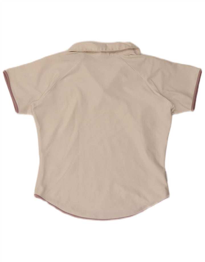 Γυναικείο πουκάμισο NIKE Dri Fit Crop Polo US 8/10 μεσαίο λευκό πολυεστέρας