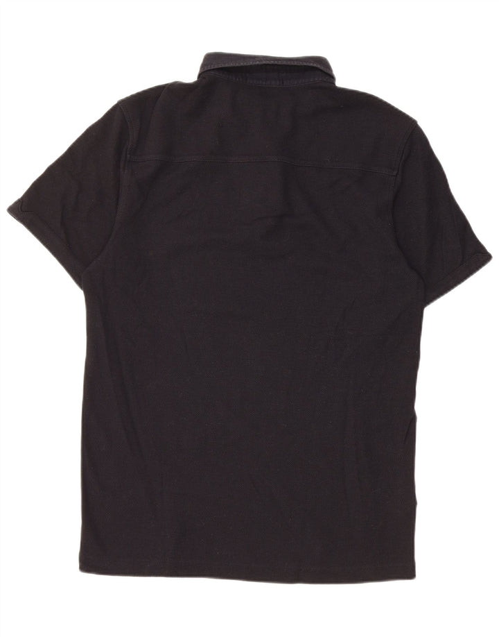 Fred Perry Ανδρικό πουκάμισο πόλο μεσαίου μπλε βαμβακερό