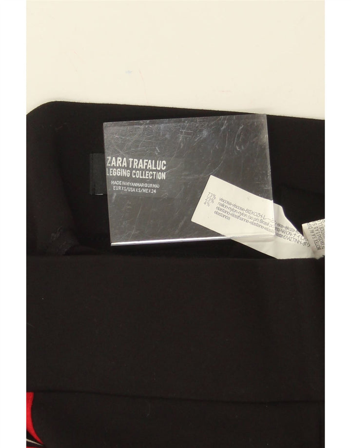 ZARA Womens Leggings UK 6 XS  Black Viscose Vintage Zara and Second-Hand Zara from Messina Hembry 