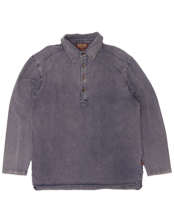 Ανδρικό πουλόβερ Marlboro Classics πουκάμισο 2XL Navy Blue βαμβακερό