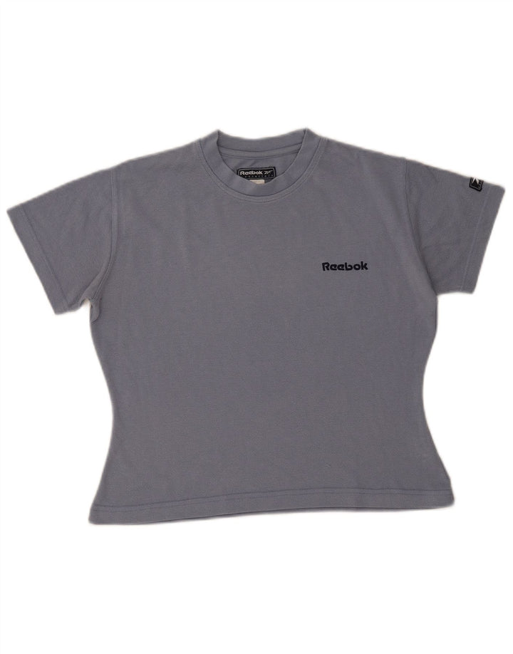 Reebok Γυναικείο T-Shirt Crop Top UK 10 Small Grey