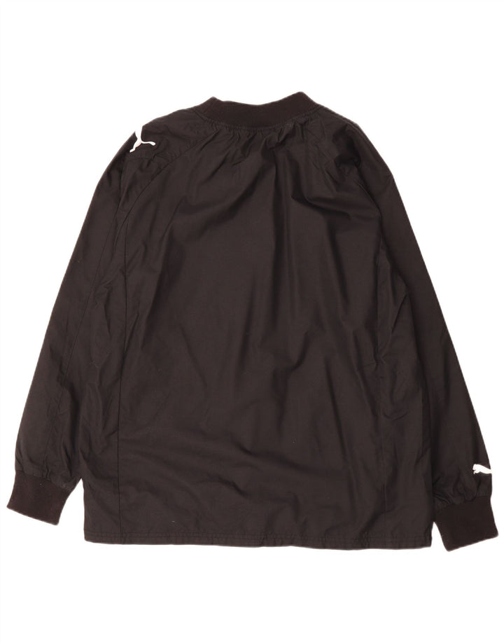 PUMA Ανδρικό γραφικό μπλουζάκι μακρυμάνικο μεσαίο μαύρο πολυεστέρας