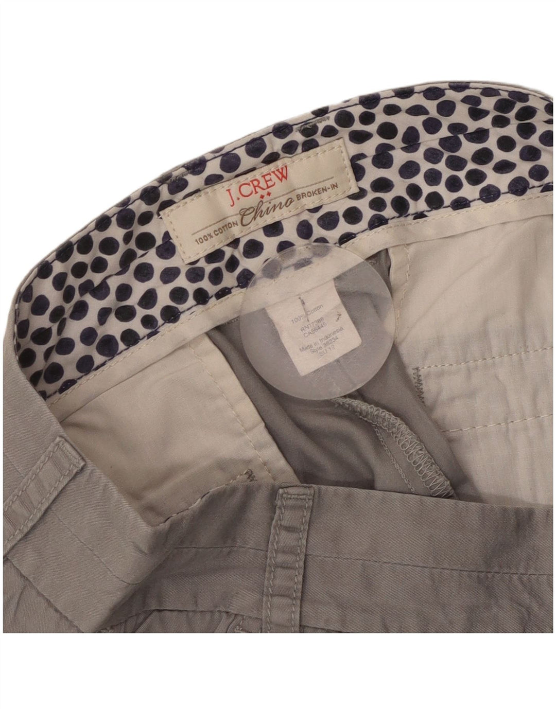 J. Crew Γυναικείο σορτς Chino W30 Μεσαίο γκρι βαμβακερό