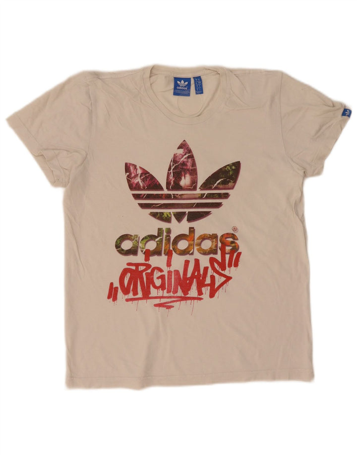 Ανδρικό γραφικό μπλουζάκι ADIDAS Top Small White