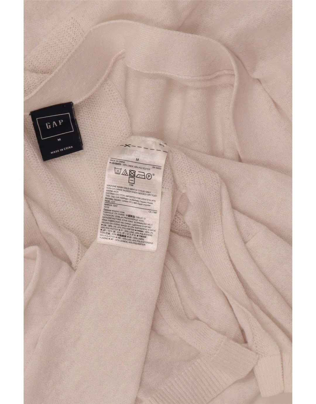 Γυναικεία ανοιχτή ζακέτα Gap UK 14 Medium White Lenn