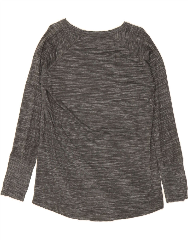 CHAMPION Womens Top Long Sleeve UK 14 Medium Grey Flecked Rayon Vintage Champion and Second-Hand Champion from Messina Hembry 
