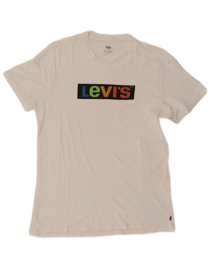 Ανδρικό γραφικό T-Shirt Levi's Top Large White