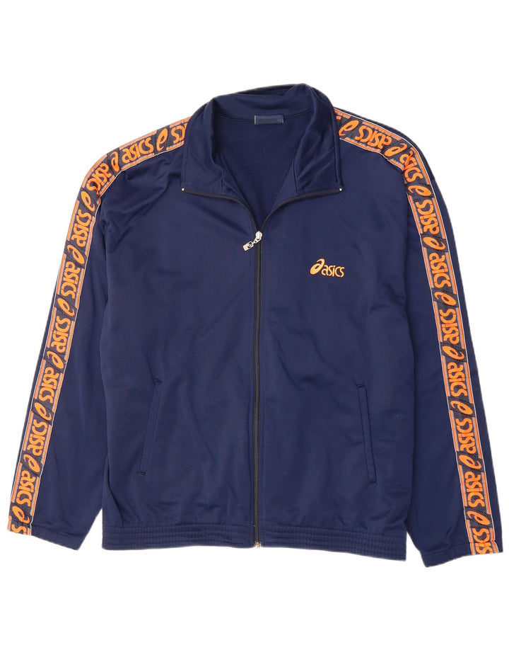 Ανδρική αθλητική φόρμα γραφικών Asics Top Jacket XL Navy Blue Polyester