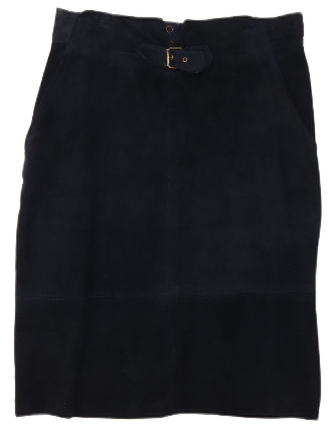Vintage Γυναικεία Suede ίσια φούστα W30 Medium Navy Blue