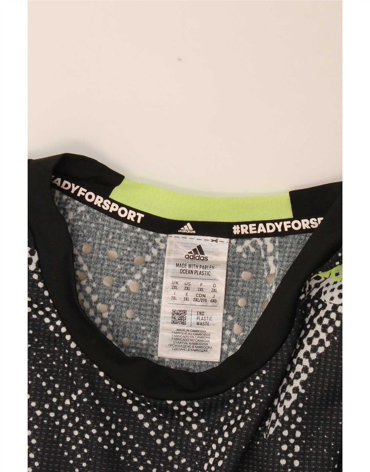 Ανδρικό T-Shirt Adidas Top 2XL Μαύρο Floral Πολυεστέρας