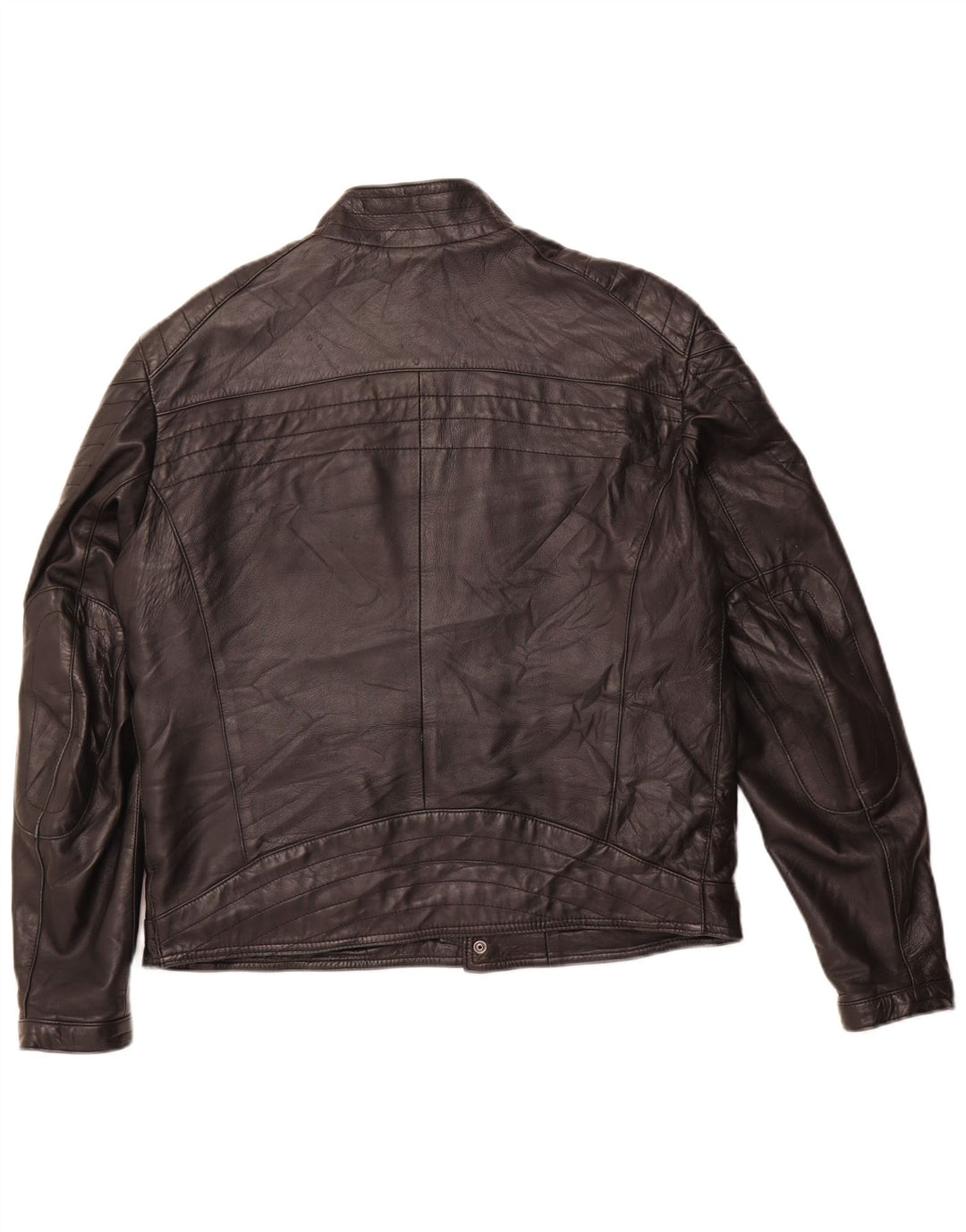 VINTAGE Ανδρικό Δερμάτινο Μπουφάν Racer IT 54 2XL Μαύρο Δερμάτινο