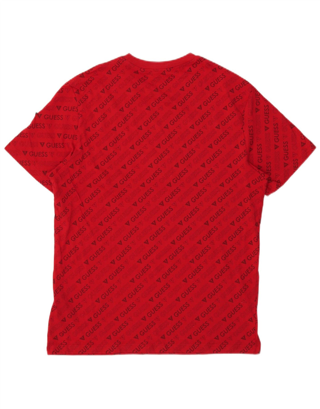 GUESS Ανδρικό γραφικό T-Shirt Top Μεσαίο κόκκινο βαμβακερό