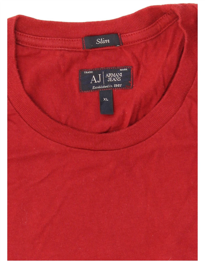 Armani Jeans Ανδρικό Slim Graphic Top Μακρυμάνικο XL Κόκκινο