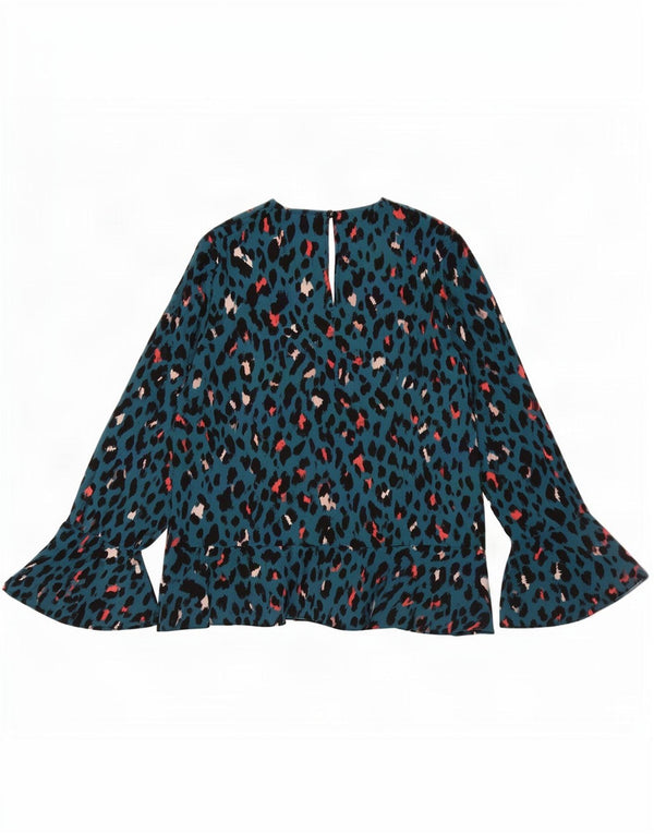 Coast γυναικεία μακρυμάνικη μπλούζα UK 14 Large Blue Flecked Polyester