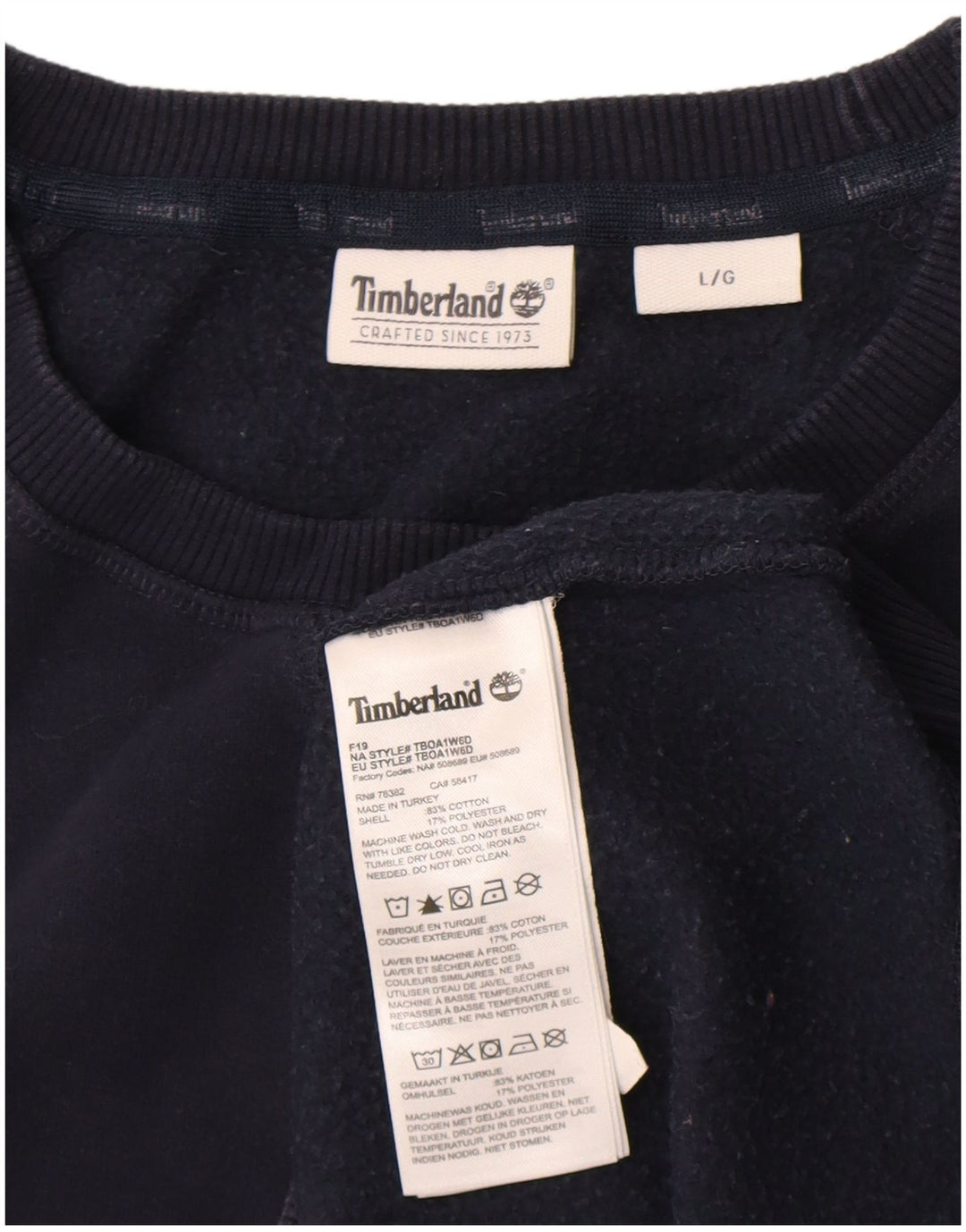 Ανδρικό φούτερ Timberland Jumper Large Navy Blue από βαμβάκι