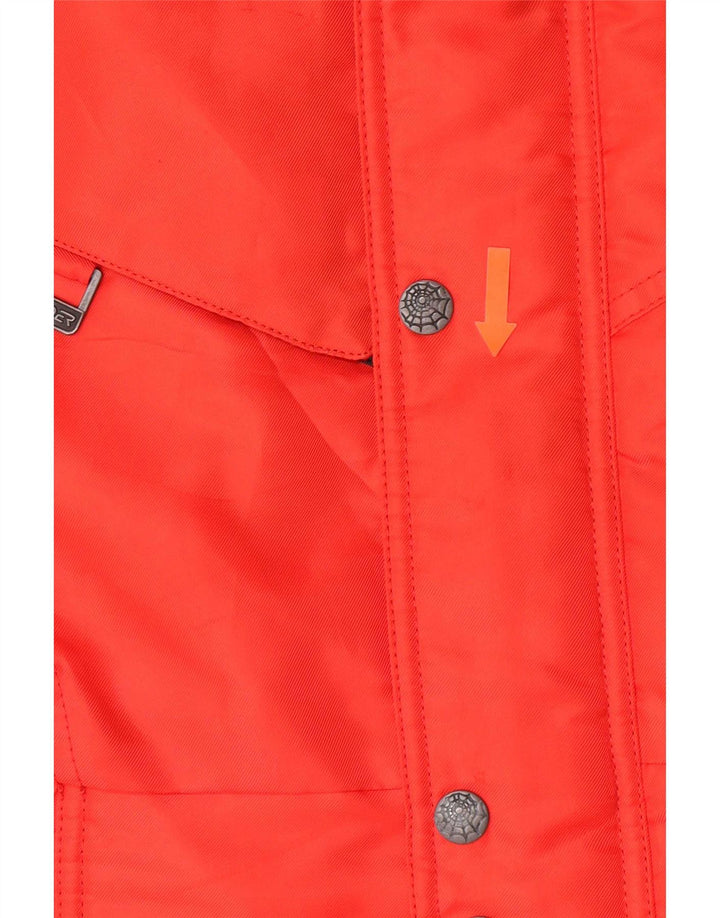 Spyder Boys Hooded Ski Jacket 11-12 Years Red Colourblock Polyester